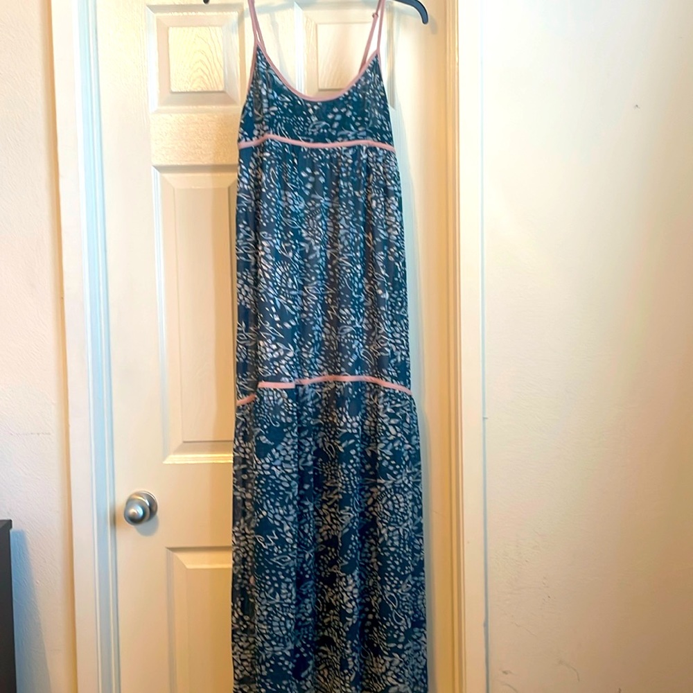 Love Stitch unique long flowy empire dress Size L